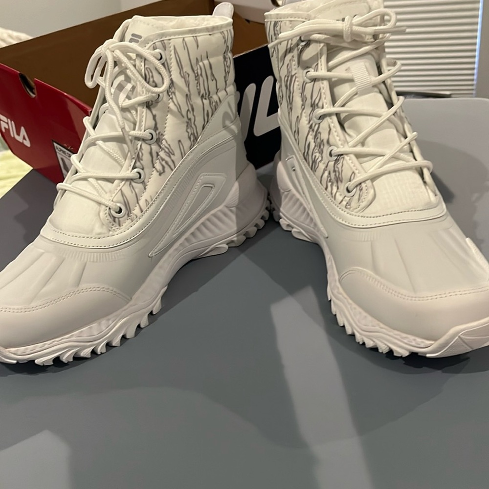 White Fila Alpine athletic boots these are absolutely great for winter. Perfect